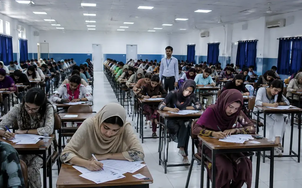 NTS Graduate Trainee 2026 test examination
hall MCQ paper solving Pakistan students
