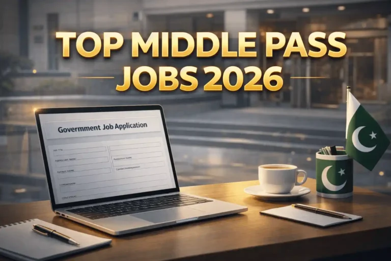 Top Middle Pass Jobs 2026 Pakistan - Apply Online Guide