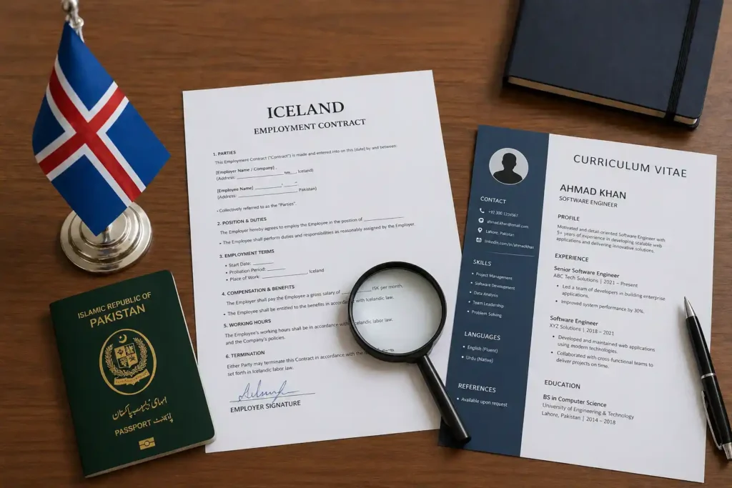 ​Iceland Work Permit for Pakistanis Documents List