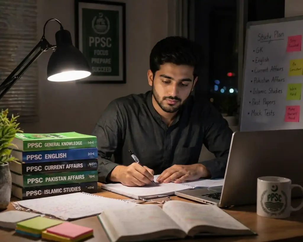 PPSC exam preparation student study routine