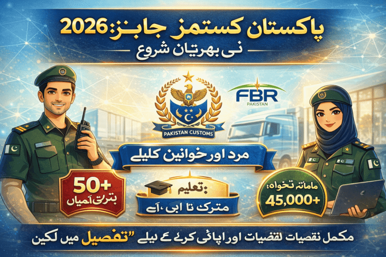 Pakistan Customs Jobs 2026 Apply Online