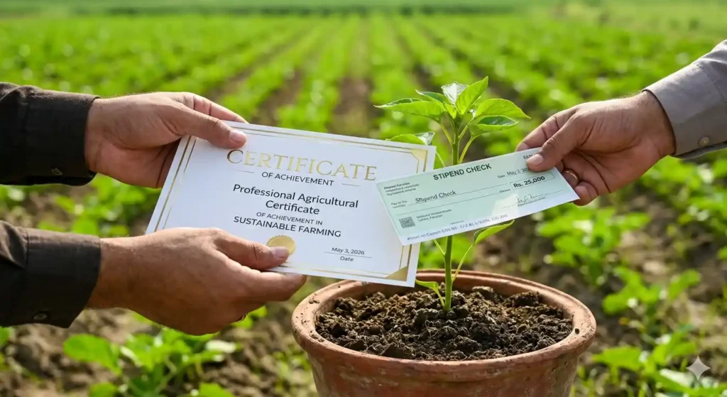Secret government farming stipend and certificate for successful agri training candidates.