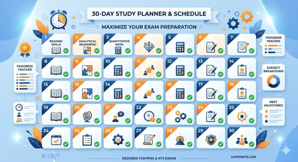 NTS Graduate Trainee 30 day study plan past papers