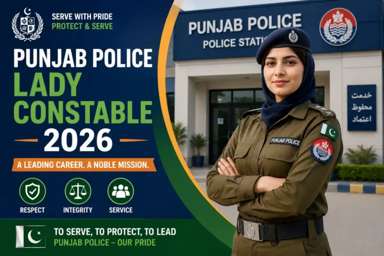 Punjab police lady constable 2026 recruitment notification