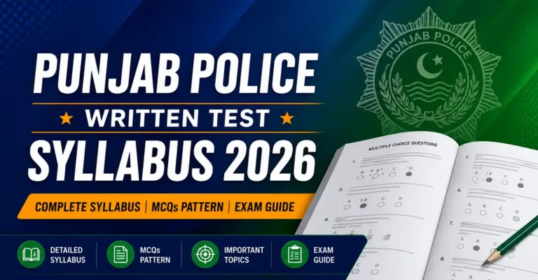 Punjab Police written test syllabus subject wise preparation