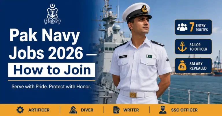 Pak Navy jobs 2026 how to join all entry routes sailor salary physical test complete guide Pakistan