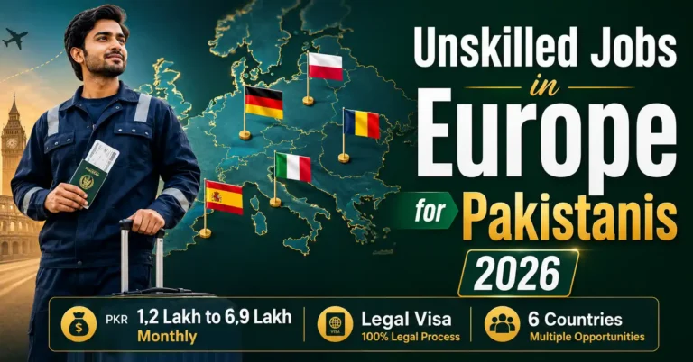 unskilled jobs in Europe for Pakistanis 2026 — 6 countries hiring salary PKR visa process complete guide