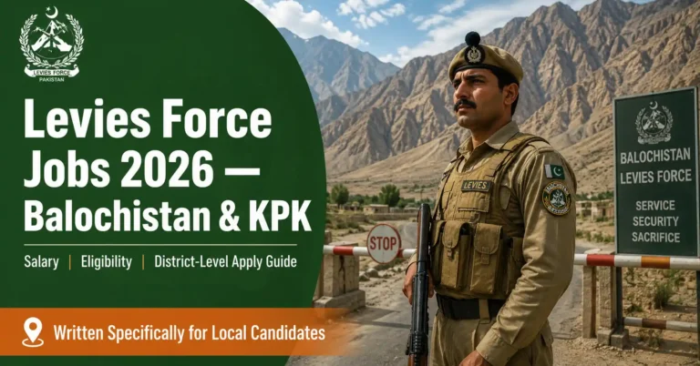 Levies Force jobs 2026 Balochistan KPK salary rank structure Sepoy Head Levy Naib Resaldar