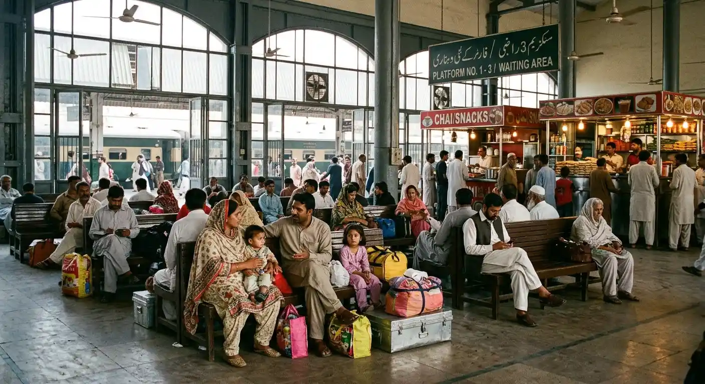 railway station lahore facilities waiting area food atm prayer room 2026