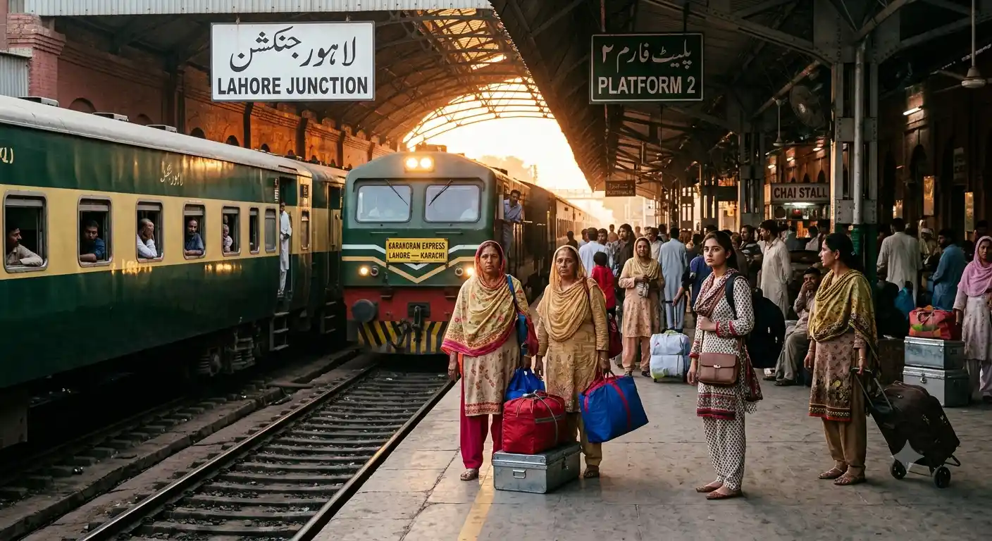 railway station lahore platform train departure arrival guide 2026