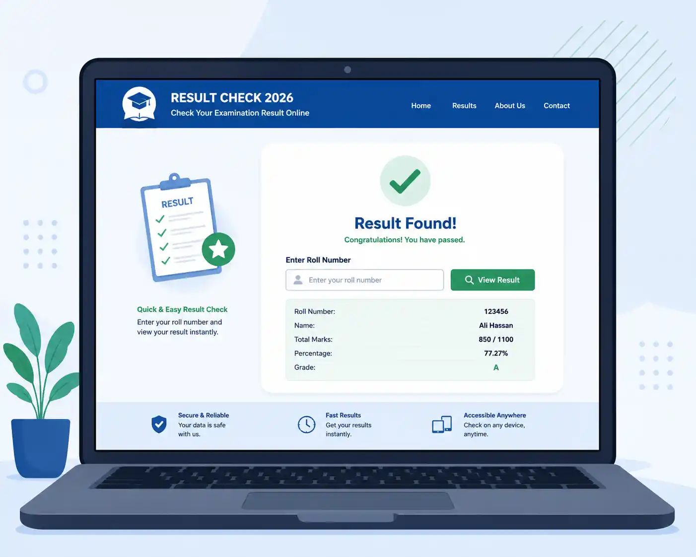 9th class result 2026 official website checking steps