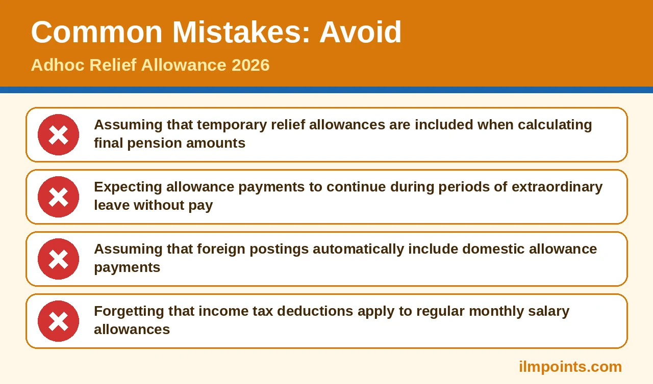 Adhoc Relief Allowance 2026: common mistakes to avoid