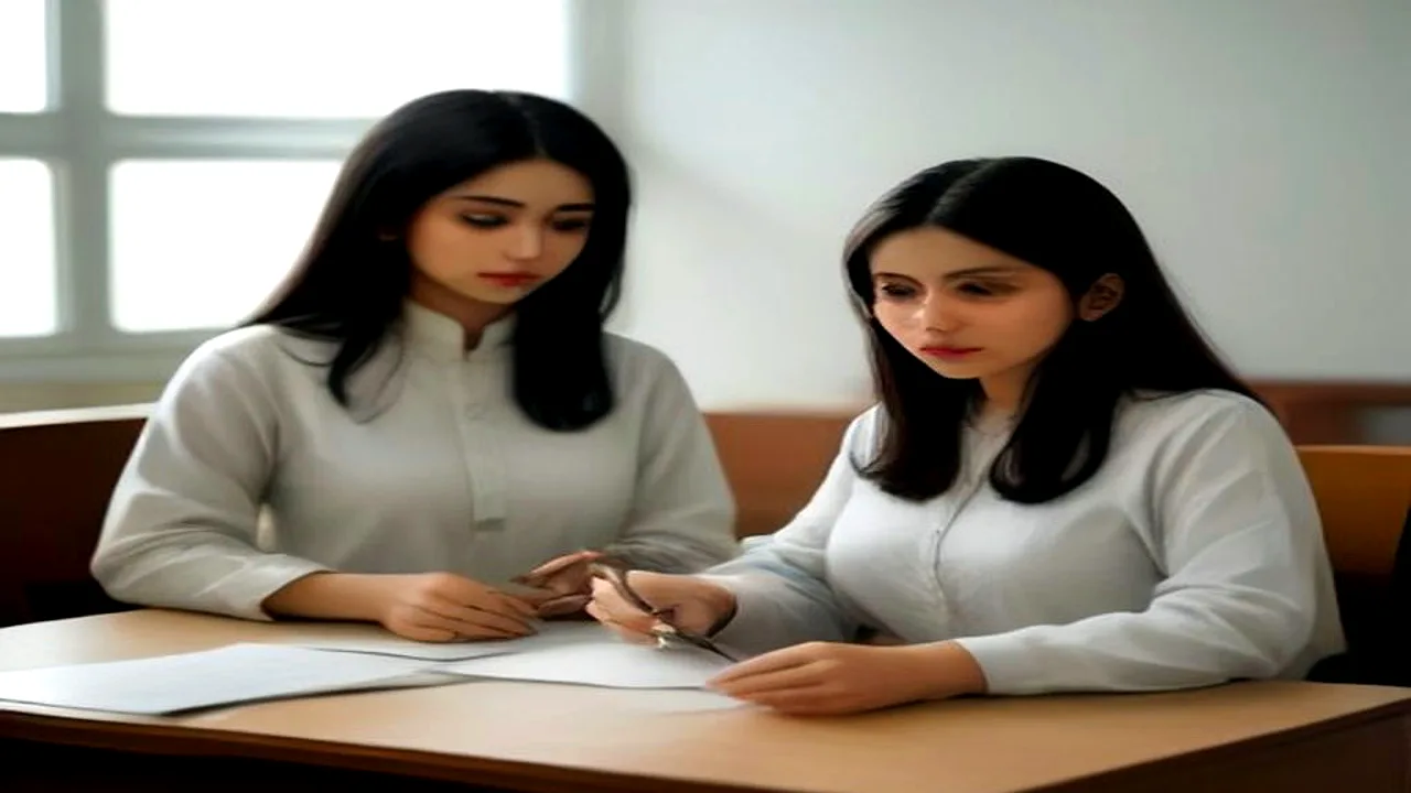 GPF Subscription Rates 2026 Pakistan BS 1 to 22: A female Pakistani civil servant discussing financial paperwork across a desk with an accountant in a