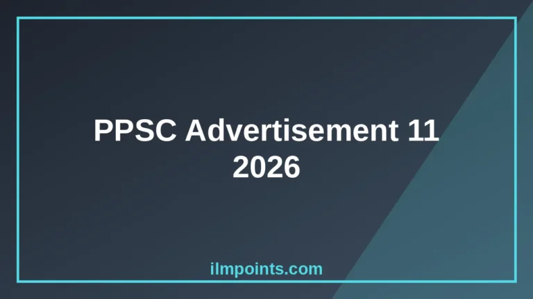 PPSC Advertisement 11 2026 - featured image